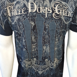 Anvil Men's Three Days Grace Life Starts Now Graphic Black Shirt Size Medium