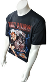 Harley Davidson Motorcycle Men's Woman With Motor Graphic Black Shirt Size Large