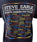 Anvil Men's Steve Earle I'll Never Get Out Of This World Alive Tour Shirt Size L