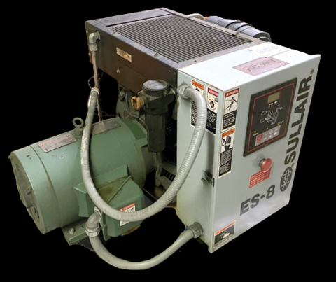 Sullair ES8-20H/AC/SUL 20 HP Encapsulated Rotary Screw Air Compressor 135 PSI
