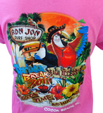 Anvil Men's Ron Jon Surf Shop Spring Break 2011 Cocoa Beach Pink Shirt Size XL