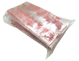 100 Cellophane Clear Gusset Cello Bags Candy Coral Bubbles 3.5" x 2" x 7.5"