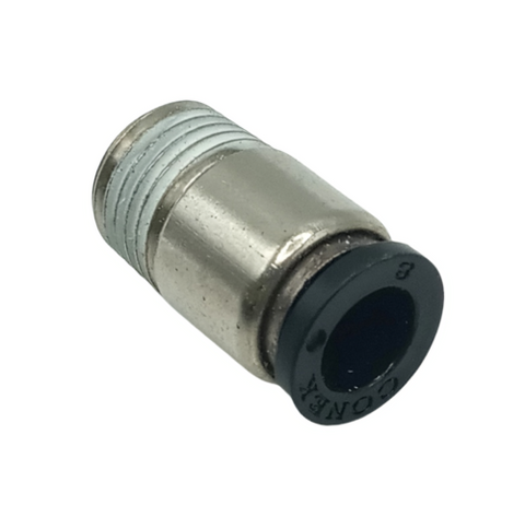 Lot of (10) Conek POC08-02 8mm Tube 1/4RPT Thread Push In Hexagon Male Connector
