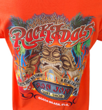 Anvil Men's Ron Jon Surf Shop Rockidols Cocoa Beach Fl Orange Shirt Size Large