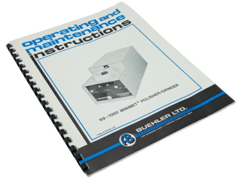 Buehler LTD. 69-1000 Minimet Polisher/Grinder Operating & Maintenance Manual