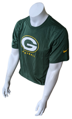 Nike Dri-Fit Men's Green Bay Packers Football Green Short Sleeve Shirt Size M