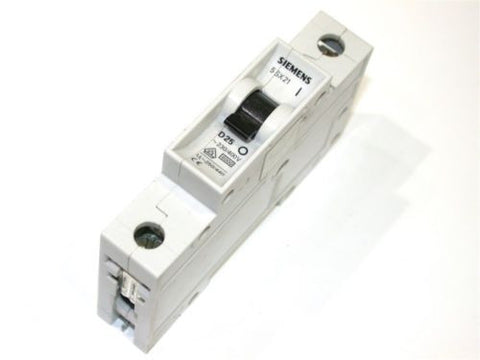 SIEMENS 25AMP 1P CIRCUIT BREAKER DIN MT 5SX21 D25