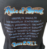 Hanes Men's YES Band Rite Of Spring Tour 2011 Black Short Sleeve Shirt Size XL