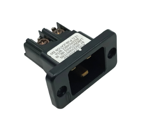 Hubbell H320B IEC320 Power Connector C19 Inlet 20A 250VAC; Quick Conne