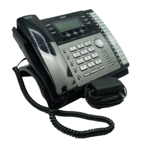 RCA 25425RE1 4 Line Landline Handset Telephone 3 Way Caller ID 16 Speed Dial