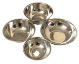 Winco Set of 4 Mixing Bowls 3 Quart, (2) 8 Quart, and 13 Quart Stainless Steel