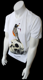 Next Level Apparel Men's Kings Of Leon Bird On Skull Graphic White Shirt Size L