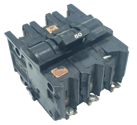 Federal Pacific Electric NB350 3 Pole Circuit Breaker 50A 240VAC 3 PH Bolt-On