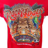 Anvil Men's Ron Jon Surf Shop Rockidols Cocoa Beach Florida Red Shirt Size Large