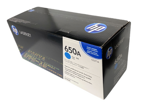 HP 650A Original LaserJet Toner Cartridge Cyan CE271A Genuine OEM