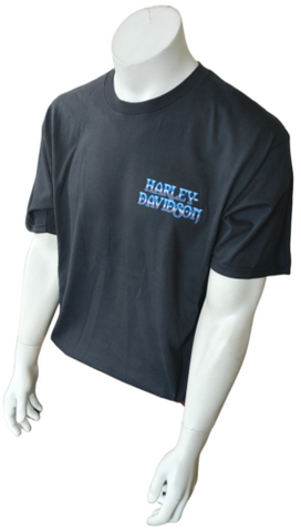 Harley Davidson Motorcycle Men's Black Short Sleeve Shirt Size Large