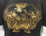 Harley Davidson Motorcycle Men's Est. 1903 Eagle Short Sleeve Black Shirt Size L
