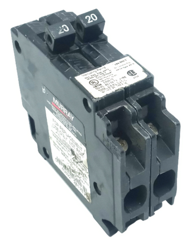 Murray MP2020N 2 Pole Twin Circuit Breaker 20/20A 120/240VAC 1 PH Plug In