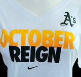 Nike Women's Oakland Athletics October Reign White Slim Fit Shirt Size X-Large