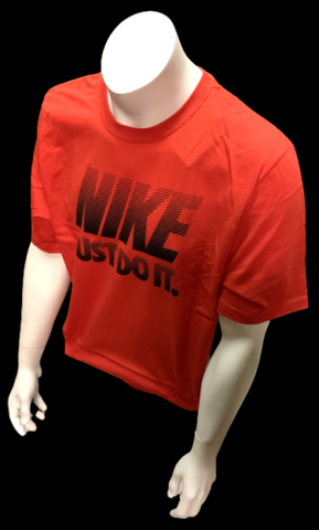 Nike Men's Graphic "Just Do It" Red Shirt Short Sleeve T-Shirt Size X-Large