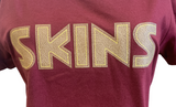 Nike Women's Washington Redskins SKINS NFL Burgundy Slim Fit Shirt Size Large