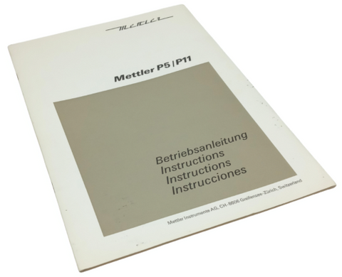 Mettler Models P5 & P11 Balances Instruction Manual