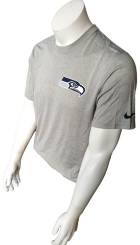 Nike Dri-Fit Men's Seattle Seahawks NFL Football Gray Short Sleeve Shirt Size M