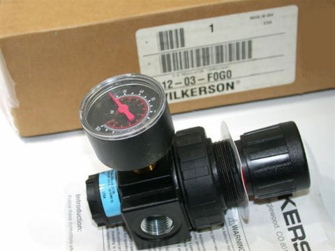 UP TO 2 NEW WILKERSON AIR REGULATORS W/ GAGE 3/8" NPT R12-03-F0G0