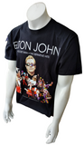 Anvil Men's Elton John Rocket Man Tour 2010 Black Short Sleeve Shirt Size Large
