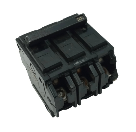 General Electric TQL32050 3 Pole Circuit Breaker 50A 120/240VAC 3 Phase Plug-In