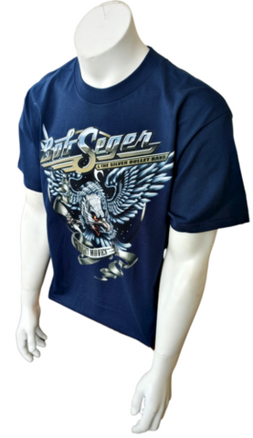 Alstyle Men's Bob Seger & The Silver Bullet Band Night Moves Navy Shirt Size L
