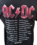 Anvil Men's AC/DC Shoot To Thrill 2010 Tour Black Short Sleeve Shirt Size XL