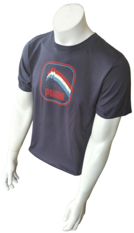 Anvil Men's Puma Graphic Navy Short Sleeve Shirt Size Medium