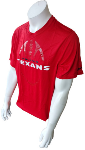 Nike Dri-Fit Men's NFL Houston Texans Football Red Short Sleeve Shirt Size Large