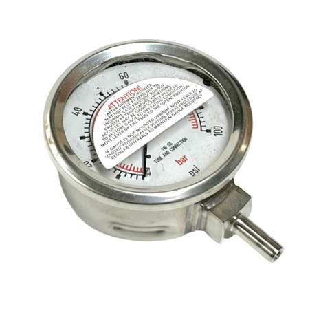Swagelok 0-100 PSI Pressure Gauge 0-6.9 Bar Bottom Mount