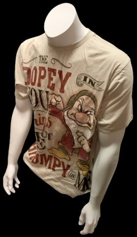 Disney Men's The Dopey In You Brings Out The Grumpy In Me T-Shirt Size Large