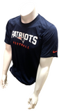 Nike Dri Fit Men's New England Patriots Navy Short Sleeve Shirt Size Medium
