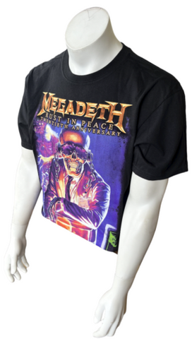 Anvil Men's Megadeth 20th Anniversary Rust In Peace Black Shirt Size Large