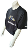 Nike NFL Team Apparel Men's Baltimore Ravens Black Short Sleeve Shirt Size XXL