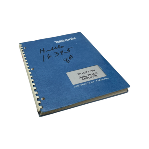 Tektronix 7A18 / 7A18N Dual Trace Amplifier Instruction Manual