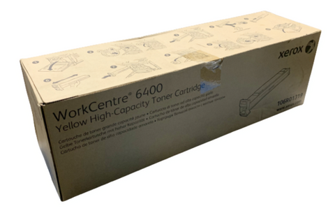 Genuine Xerox 106R01319 Yellow High-Capacity Toner Cartridge for WorkCentre 6400