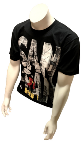 Disney Mickey Mouse San Fran Black Shirt Short Sleeve T-Shirt Size Medium