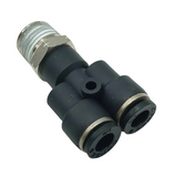 Lot of (5) Conek PX1/4-N2 Branch Swivel Y 1/4" Tube 1/4NPT Push Connect Fitting