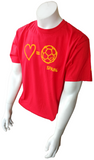Puma Men's Love Equals Soccer Spain Red Short Sleeve Shirt Size Large