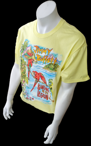 Gildan Men's Jimmy Buffett Lounging At The Lagoon 2012-2013 Yellow Shirt Size L