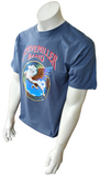 Anvil Men's Steve Miller Band Graphic Blue Short Sleeve Shirt Size Medium