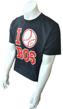 Puma Men's I Love Boston Baseball Black Short Sleeve Shirt Size Large