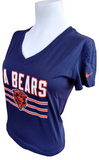 Nike Dri Fit Women's Chicago Bears Da Bears Navy Short Sleeve Shirt Size Small