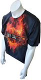 Harley Davidson Motorcycle Men's Flame Graphic Black Short Sleeve Shirt Size L