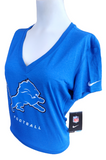 Nike NFL Team Apparel Women's Dri-Fit Detroit Lions Blue Shirt Size Medium